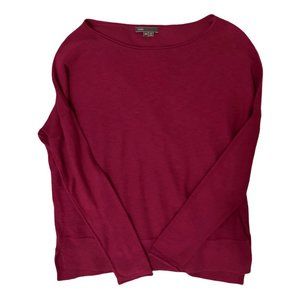 Vince Light Weight Slub-Knit Pink Sweater